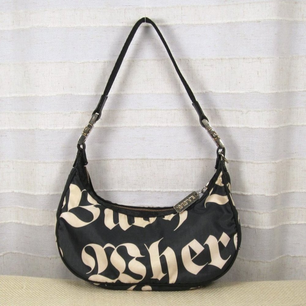 L.A.M.B. for Lesportsac 2nd Edition Black Small Hella Hobo w/Charm Gwen Stefani